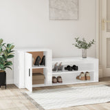 Vidaxl Schuhschrank 130x35x54 cm verarbeitetes Holz Hochglanz weiß