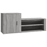 VIDAXL -Schuhschrank 130x35x54 cm propertiertes Holzgrau Sonoma