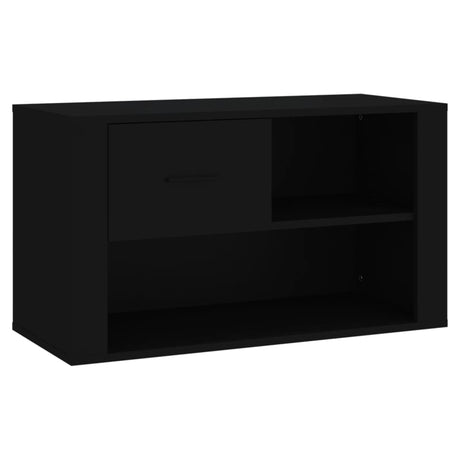 Vidaxl Schuhschrank 80x35x45 cm propertiertes Holzschwarz