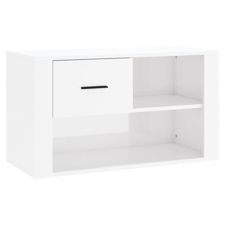 Vidaxl Schuhschrank 80x35x45 cm propertiertes Holz Hochglanz weiß
