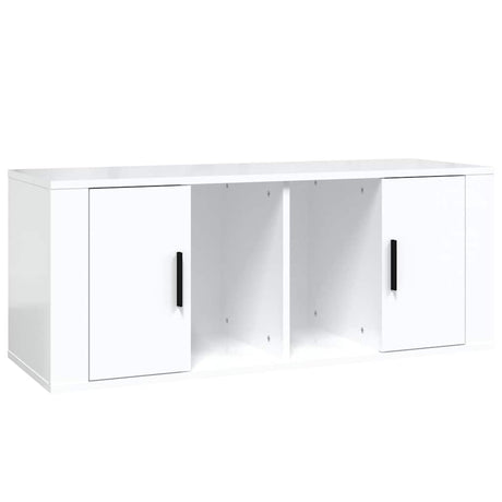 Vidaxl tv-meubel 100x35x40 cm bewerkt hout hoogglans wit