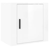 Vidaxl nachtkastje wandgemonteerd 50x30x47 cm hoogglans wit
