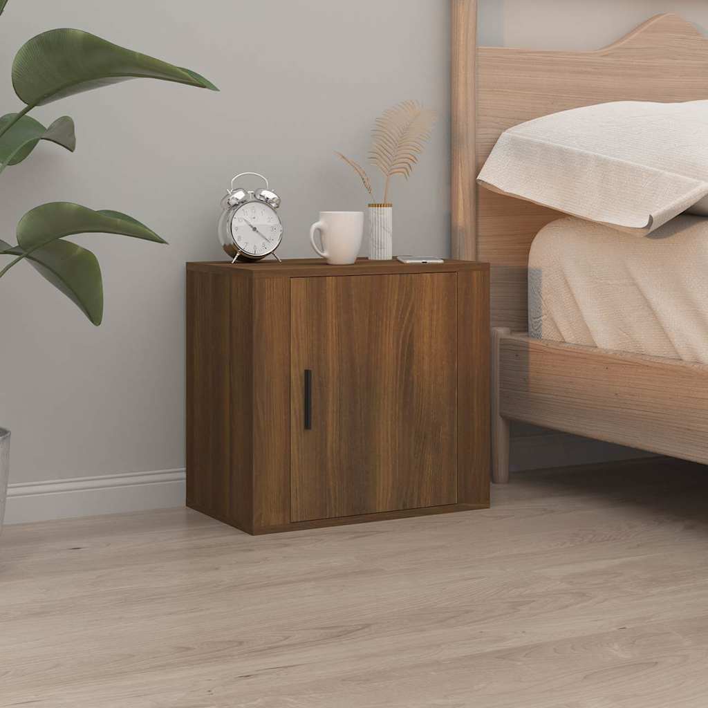 Vidaxl nachtkastjes 2 st wandgemonteerd 50x30x47 cm bruin eikenkleur