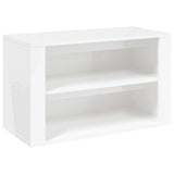 VIDAXL -Schuhregal 75x35x45 cm verarbeitetes Holz Hochglanz weiß