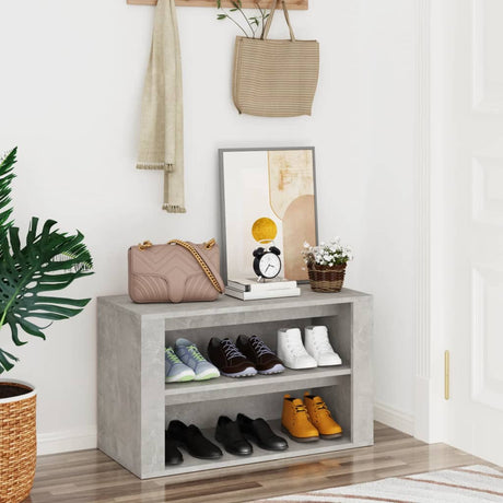 VIDAXL -Schuhschrank 75x35x45 cm verarbeiteter Holzbetonglijs