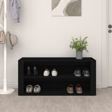 VIDAXL -Schuhregal 100x35x45 cm propertiertes Holzschwarz