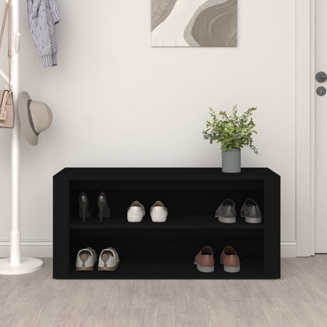 VIDAXL -Schuhregal 100x35x45 cm propertiertes Holzschwarz