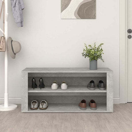 VIDAXL -Schuhregal 100x35x45 cm bearbeitete Holzbetonpreis