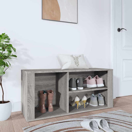 VIDAXL -Schuhschrank 100x35x45 cm propertiertes Holzgrau Sonoma