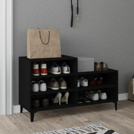 Vidaxl Schuhschrank 102x36x60 cm propertiertes Holzschwarz