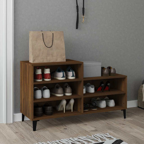 Vidaxx Schuhschrank 102x36x60 cm, fertige Holzfarbe, braune Eiche