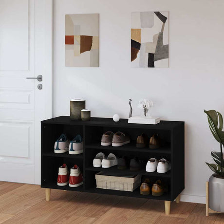Vidaxl Schuhschrank 102x36x60 cm propertiertes Holzschwarz