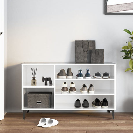 Vidaxx Schuhschrank 102x36x60 cm lackiertes Holz Hochglanz weiß