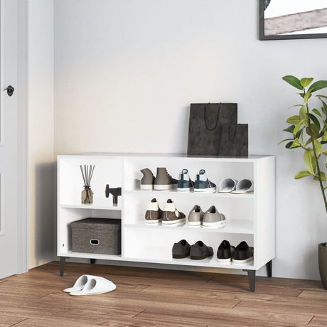 Vidaxx Schuhschrank 102x36x60 cm lackiertes Holz Hochglanz weiß