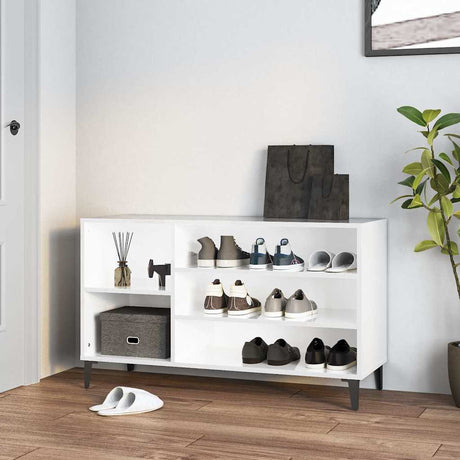 Vidaxx Schuhschrank 102x36x60 cm lackiertes Holz Hochglanz weiß