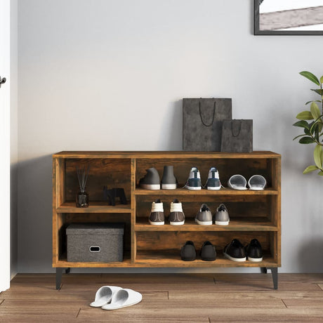 VIDAXL -Schuhschrank 102x36x60 cm propertiertes Holzgeräuchchen -Eiche gefärbt