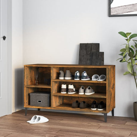 VIDAXL -Schuhschrank 102x36x60 cm propertiertes Holzgeräuchchen -Eiche gefärbt