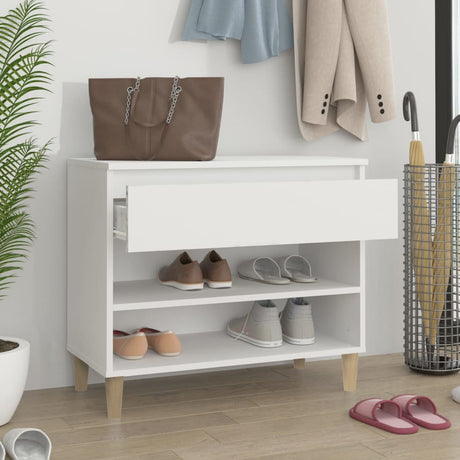 Vidaxl Schuhschrank 70x36x60 cm propertiertes Holz weiß