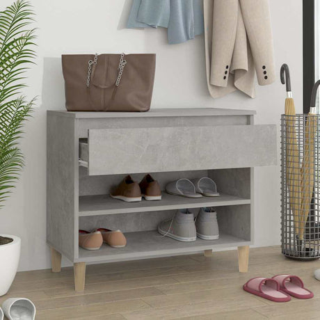 VIDAXL -Schuhschrank 70x36x60 cm verarbeiteter Holzbetonglijs