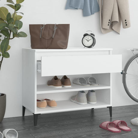 Vidaxl Schuhschrank 70x36x60 cm propertiertes Holz weiß