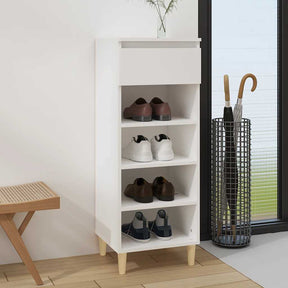 Vidaxl Schuhschrank 40x36x105 cm verarbeitetes Holz weiß