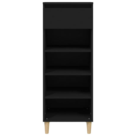 Vidaxl Schuhschrank 40x36x105 cm propertiertes Holzschwarz