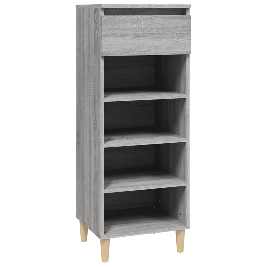 VidaXL Schuhschrank 40x36x105 cm, fertiges Holz, grau Sonoma