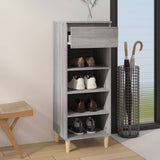 VidaXL Schuhschrank 40x36x105 cm, fertiges Holz, grau Sonoma