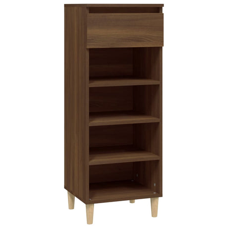 VIDAXL -Schuhschrank 40x36x105 cm Schnitt Holzbraune Eiche Farbe