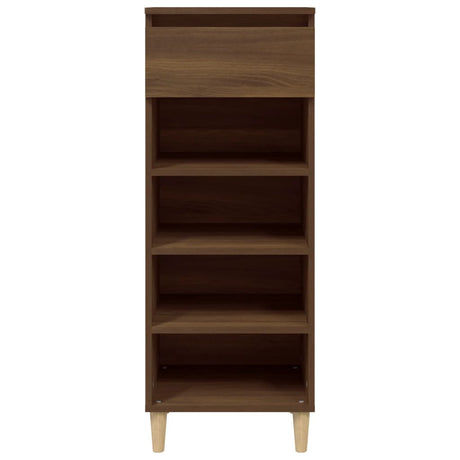 VIDAXL -Schuhschrank 40x36x105 cm Schnitt Holzbraune Eiche Farbe