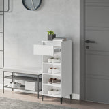 VIDAXL -Schuhregal 40x36x105 cm verarbeitetes Holz weiß