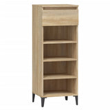 VIDAXL -Schuhregal 40x36x105 cm verarbeitetes Holz Sonoma Eiche gefärbt