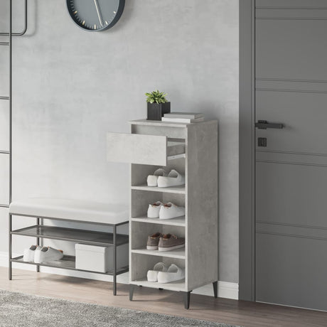 Vidaxx Schuhschrank 40x36x105 cm Holzwerkstoff betongrau