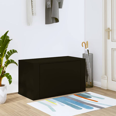 Vidaxl Wandschuhschrank 70x35x38 cm propertiertes Holz schwarz
