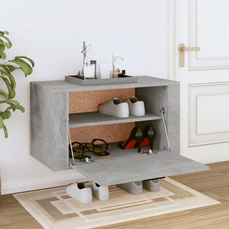 Vidaxl Wandschuhschrank 70 x 35 x 38 cm verarbeiteter Holzbetonpreis
