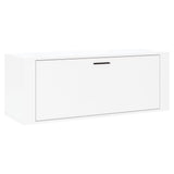 Vidaxl Wandschuhschrank 100x35x38 cm propertiertes Holz Hochglanz weiß