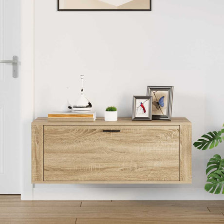 Vidaxl Wandschuhschrank 100x35x38 cm propertiertes Holz Sonoma -Eiche