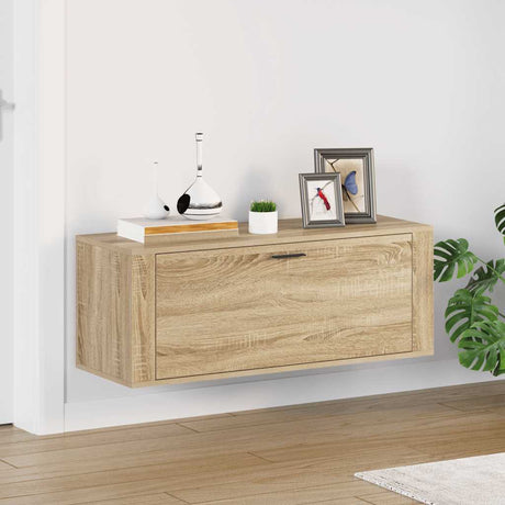 Vidaxl Wandschuhschrank 100x35x38 cm propertiertes Holz Sonoma -Eiche