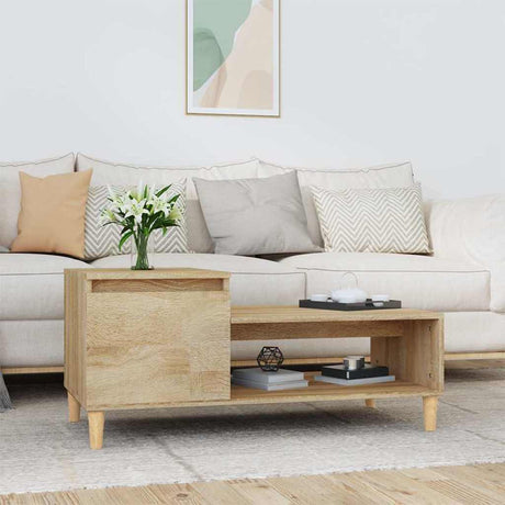 Vidaxl salontafel 100x50x45 cm bewerkt hout sonoma eiken
