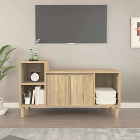 Vidaxl tv-meubel 100x35x55 cm bewerkt hout sonoma eikenkleurig