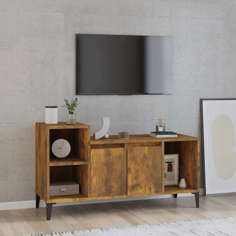 Vidaxl tv-meubel 100x35x55 cm bewerkt hout gerookt eikenkleurig