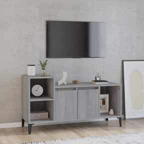 Vidaxl tv-meubel 100x35x55 cm bewerkt hout grijs sonoma eikenkleurig