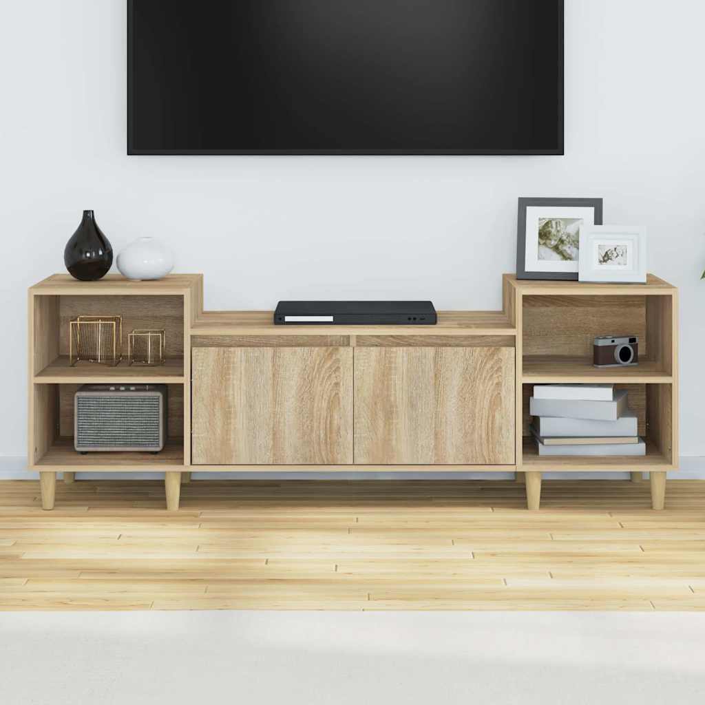 Vidaxl tv-meubel 160x35x55 cm bewerkt hout sonoma eikenkleurig