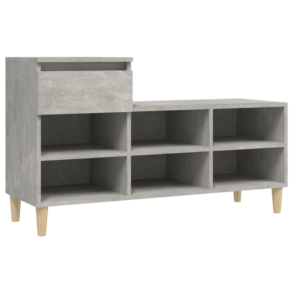 Vidaxl schoenenkast 102x36x60 cm bewerkt hout betongrijs
