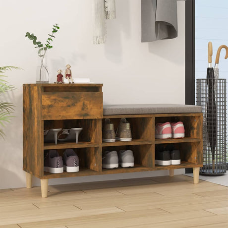 VIDAXL -Schuhschrank 102x36x60 cm propertiertes Holzgeräuchchen -Eiche gefärbt