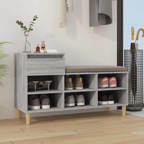 VidaXL shoe cabinet 102x36x60 cm engineered wood sonoma gray