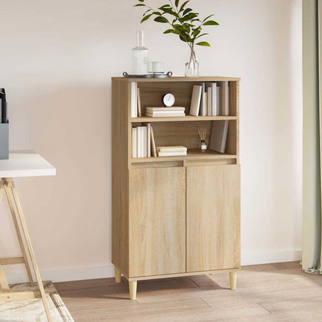 Vidaxl hoge kast 60x36x110 cm bewerkt hout sonoma eikenkleurig