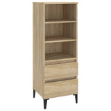 Vidaxl hoge kast 40x36x110 cm bewerkt hout sonoma eiken