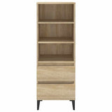 Vidaxl hoge kast 40x36x110 cm bewerkt hout sonoma eiken