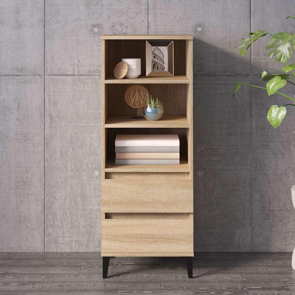 Vidaxl hoge kast 40x36x110 cm bewerkt hout sonoma eiken